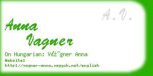 anna vagner business card